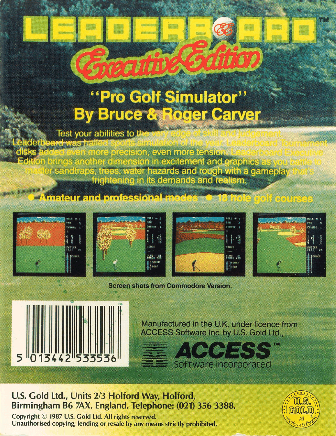 Leaderboard box art for Commodore 64